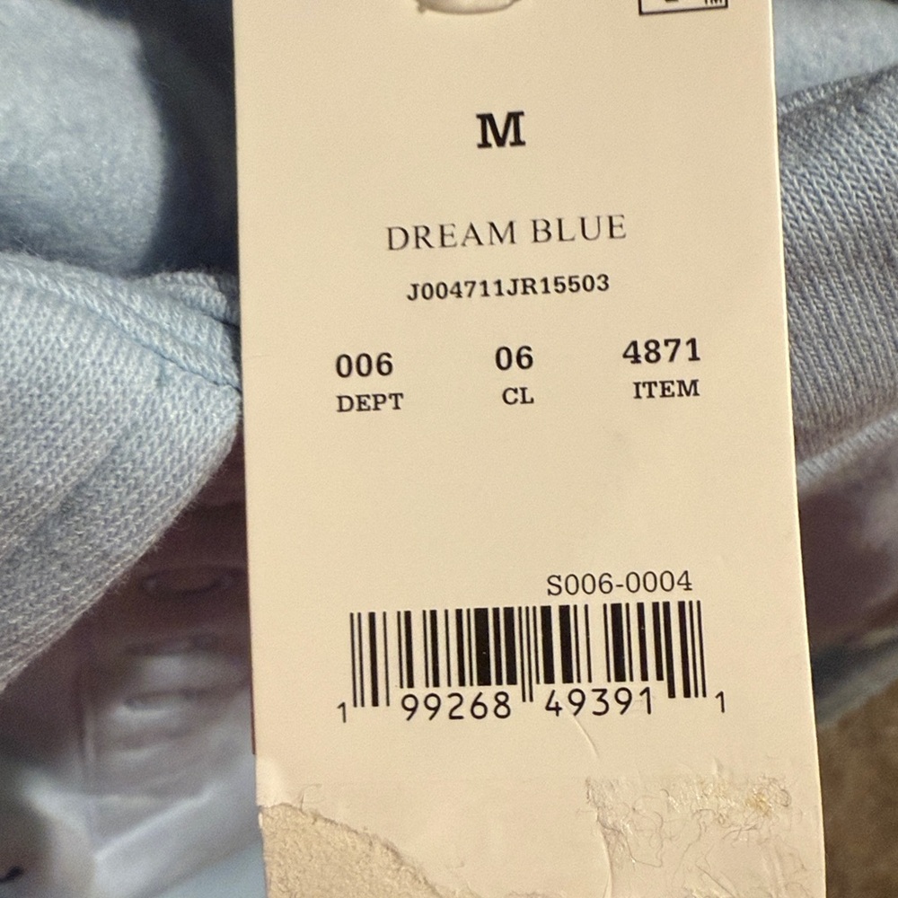 Light Blue Collared Pullover Sweatshirt with Embroidered Details - Picture 6 of 6
